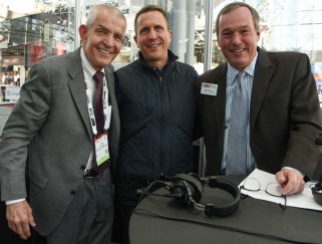 Jim McIngvale (left) with co-host Steve Barr (middle) and host Bill Thorne (right).